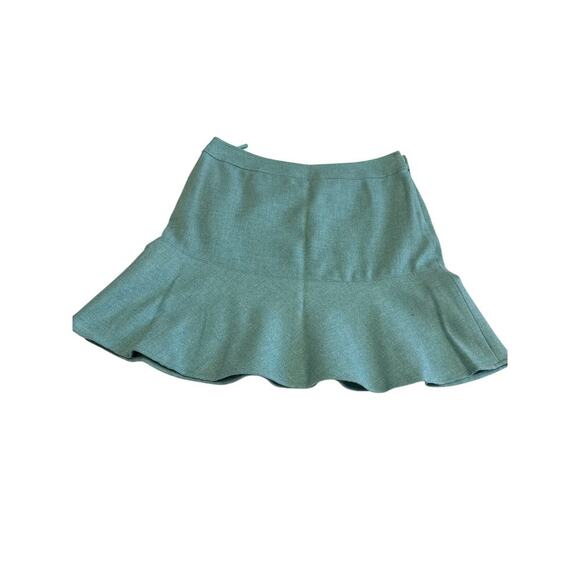 Gap 2 Piece Pastel Wool Suit Size 8 Medium Teal Office School Suit Ruffle - Picture 3 of 10